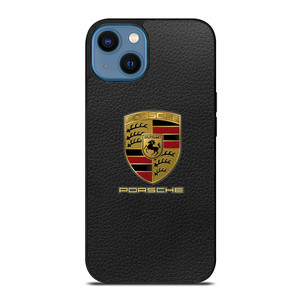 Porsche Leather Logo iPhone 14 Case Cover Porsche Leather Logo iPhone 14 Case Cover