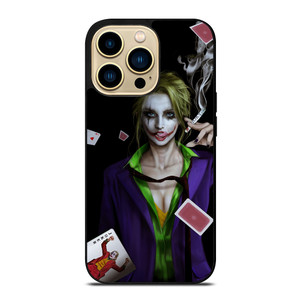 Joker Girl Smoking iPhone 14 Pro Max Case Cover Joker Girl Smoking iPhone 14 Pro Max Case Cover