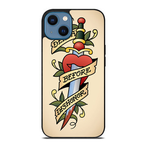 SAILOR JERRY DEATH BEFORE DISHONOR iPhone 14 Case Cover SAILOR JERRY DEATH BEFORE DISHONOR iPhone 14 Case Cover