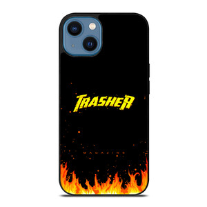 Trasher Smoldering Font iPhone 14 Case Cover Trasher Smoldering Font iPhone 14 Case Cover