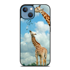MOM AND BABY GIRAFFE EAT iPhone 13 Case Cover MOM AND BABY GIRAFFE EAT iPhone 13 Case Cover