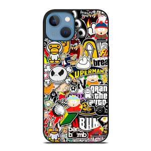Sticker Bomb Collage iPhone 13 Case Cover Sticker Bomb Collage iPhone 13 Case Cover