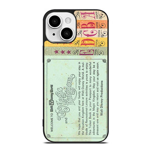Printed World Disney Ticket iPhone 13 Mini Case Cover Printed World Disney Ticket iPhone 13 Mini Case Cover