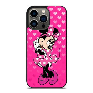 Minnie Mouse In Pink Heart iPhone 13 Pro Case Cover Minnie Mouse In Pink Heart iPhone 13 Pro Case Cover