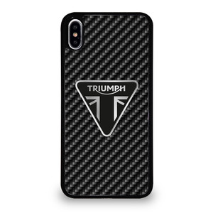 Triumph Motorcycle Carbon Logo iPhone XS Max Case Cover Triumph Motorcycle Carbon Logo iPhone XS Max Case Cover