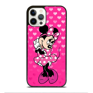 Minnie Mouse In Pink Heart iPhone 12 Pro Case Cover Minnie Mouse In Pink Heart iPhone 12 Pro Case Cover