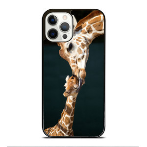 MOM TOUCHES BABY GIRAFFE iPhone 12 Pro Case Cover MOM TOUCHES BABY GIRAFFE iPhone 12 Pro Case Cover