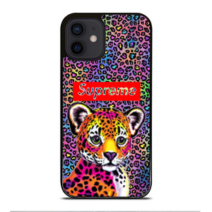SUPREME LISA FRANK LEOPARD iPhone 12 Mini Case Cover SUPREME LISA FRANK LEOPARD iPhone 12 Mini Case Cover