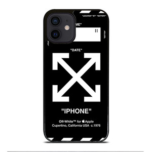 Off White Black Wall iPhone 12 Mini Case Cover Off White Black Wall iPhone 12 Mini Case Cover