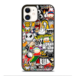 Sticker Bomb Collage iPhone 12 Case Cover Sticker Bomb Collage iPhone 12 Case Cover
