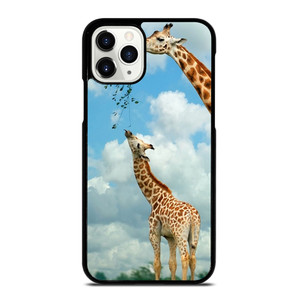 MOM AND BABY GIRAFFE EAT iPhone 11 Pro Case Cover MOM AND BABY GIRAFFE EAT iPhone 11 Pro Case Cover