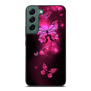 Purple Butterfly Pink Samsung Galaxy S22 5G Case Cover Purple Butterfly Pink Samsung Galaxy S22 5G Case Cover