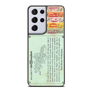 Printed World Disney Ticket Samsung Galaxy S21 Ultra 5G Case Cover Printed World Disney Ticket Samsung Galaxy S21 Ultra 5G Case Cover