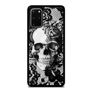 Skull On Black Lace Samsung Galaxy S20 Plus 5G Case Cover Skull On Black Lace Samsung Galaxy S20 Plus 5G Case Cover