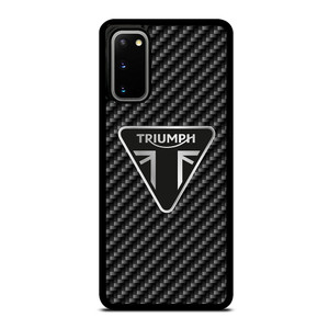 Triumph Motorcycle Carbon Logo Samsung Galaxy S20 5G Case Cover Triumph Motorcycle Carbon Logo Samsung Galaxy S20 5G Case Cover