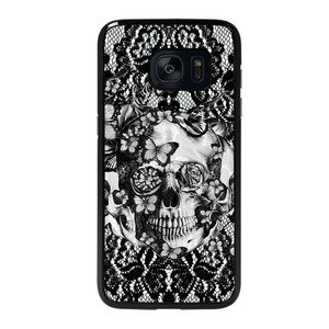 Skull Butterfly Lace Samsung Galaxy S7 Edge Case Cover Skull Butterfly Lace Samsung Galaxy S7 Edge Case Cover