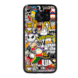 Sticker Bomb Collage Samsung Galaxy S7 Edge Case Cover Sticker Bomb Collage Samsung Galaxy S7 Edge Case Cover