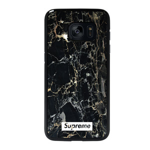 SUPREME BLACK MARBLE Samsung Galaxy S7 Edge Case Cover SUPREME BLACK MARBLE Samsung Galaxy S7 Edge Case Cover
