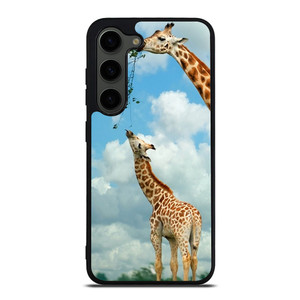 MOM AND BABY GIRAFFE EAT Samsung Galaxy S23 Plus Case Cover MOM AND BABY GIRAFFE EAT Samsung Galaxy S23 Plus Case Cover