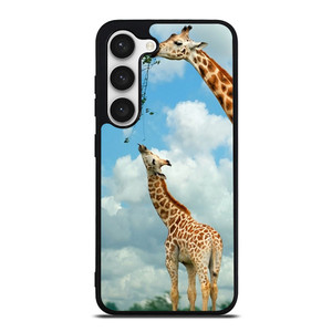 MOM AND BABY GIRAFFE EAT Samsung Galaxy S23 Case Cover MOM AND BABY GIRAFFE EAT Samsung Galaxy S23 Case Cover