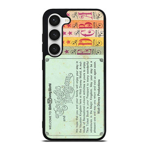 Printed World Disney Ticket Samsung Galaxy S23 Case Cover Printed World Disney Ticket Samsung Galaxy S23 Case Cover