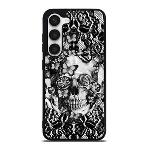 Skull Butterfly Lace Samsung Galaxy S23 Case Cover Skull Butterfly Lace Samsung Galaxy S23 Case Cover