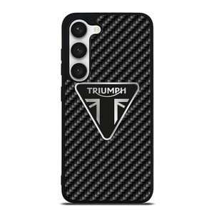Triumph Motorcycle Carbon Logo Samsung Galaxy S23 Case Cover Triumph Motorcycle Carbon Logo Samsung Galaxy S23 Case Cover