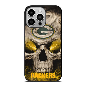 Green Bay Packers Skull iPhone 14 Pro Case Cover Green Bay Packers Skull iPhone 14 Pro Case Cover
