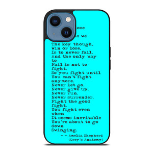 GREY'S ANATOMY QUOTES iPhone 14 Case Cover GREY'S ANATOMY QUOTES iPhone 14 Case Cover