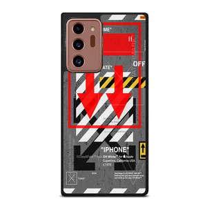 Red Arrow Down Off White Samsung Galaxy Note 20 Ultra 5G Case Cover Red Arrow Down Off White Samsung Galaxy Note 20 Ultra 5G Case Cover