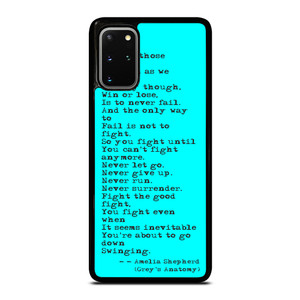 GREY'S ANATOMY QUOTES Samsung Galaxy S20 Plus 5G Case Cover GREY'S ANATOMY QUOTES Samsung Galaxy S20 Plus 5G Case Cover
