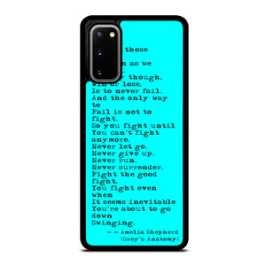 GREY'S ANATOMY QUOTES Samsung Galaxy S20 5G Case Cover GREY'S ANATOMY QUOTES Samsung Galaxy S20 5G Case Cover
