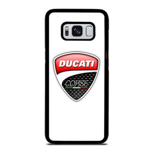 DUCATI LOGO WHITE Samsung Galaxy S8 Case Cover DUCATI LOGO WHITE Samsung Galaxy S8 Case Cover