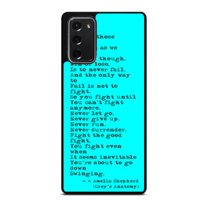 GREY'S ANATOMY QUOTES Samsung Galaxy Note 20 5G Case Cover GREY'S ANATOMY QUOTES Samsung Galaxy Note 20 5G Case Cover