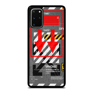 Red Arrow Down Off White Samsung Galaxy S20 Plus 5G Case Cover Red Arrow Down Off White Samsung Galaxy S20 Plus 5G Case Cover