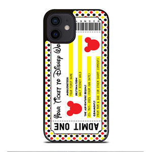 Custom Personalized Disney Ticket iPhone 12 Mini Case Cover Custom Personalized Disney Ticket iPhone 12 Mini Case Cover