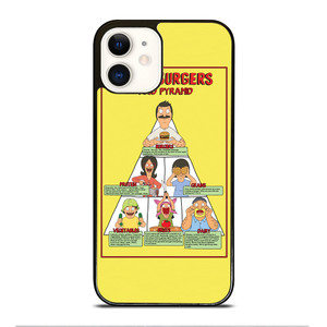 BOB'S BURGERS FOOD PYRAMID iPhone 12 Case Cover BOB'S BURGERS FOOD PYRAMID iPhone 12 Case Cover