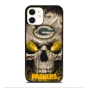 Green Bay Packers Skull iPhone 12 Case Cover Green Bay Packers Skull iPhone 12 Case Cover