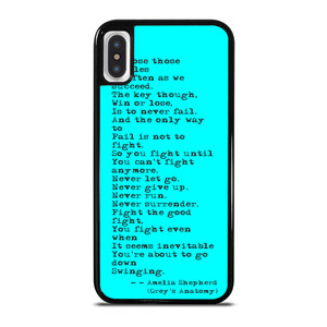 GREY'S ANATOMY QUOTES iPhone X / XS Case Cover GREY'S ANATOMY QUOTES iPhone X / XS Case Cover