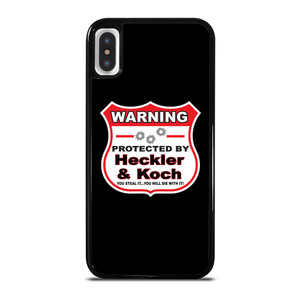 HECKLER & KOCH WARNING iPhone X / XS Case Cover HECKLER & KOCH WARNING iPhone X / XS Case Cover