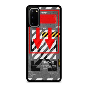 Red Arrow Down Off White Samsung Galaxy S20 / S20 5G Case Cover Red Arrow Down Off White Samsung Galaxy S20 / S20 5G Case Cover