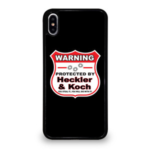 HECKLER & KOCH WARNING iPhone XS Max Case Cover HECKLER & KOCH WARNING iPhone XS Max Case Cover