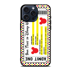 Custom Personalized Disney Ticket iPhone 15 Pro Max Case Cover Custom Personalized Disney Ticket iPhone 15 Pro Max Case Cover