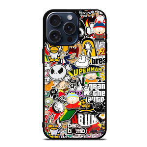 Sticker Bomb Collage iPhone 15 Pro Max Case Cover Sticker Bomb Collage iPhone 15 Pro Max Case Cover