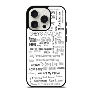 GREY'S ANATOMY STORY iPhone 15 Pro Case Cover GREY'S ANATOMY STORY iPhone 15 Pro Case Cover