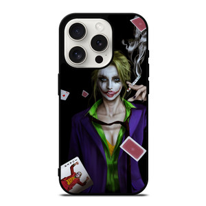 Joker Girl Smoking iPhone 15 Pro Case Cover Joker Girl Smoking iPhone 15 Pro Case Cover