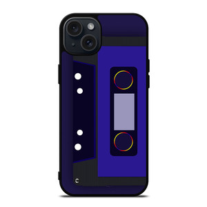 Blue Retro Cassette Tape iPhone 15 Plus Case Cover Blue Retro Cassette Tape iPhone 15 Plus Case Cover