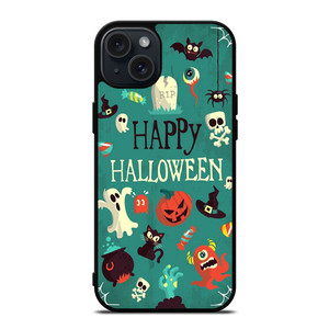 Happy Halloween Pumpkin Collage iPhone 15 Plus Case Cover Happy Halloween Pumpkin Collage iPhone 15 Plus Case Cover