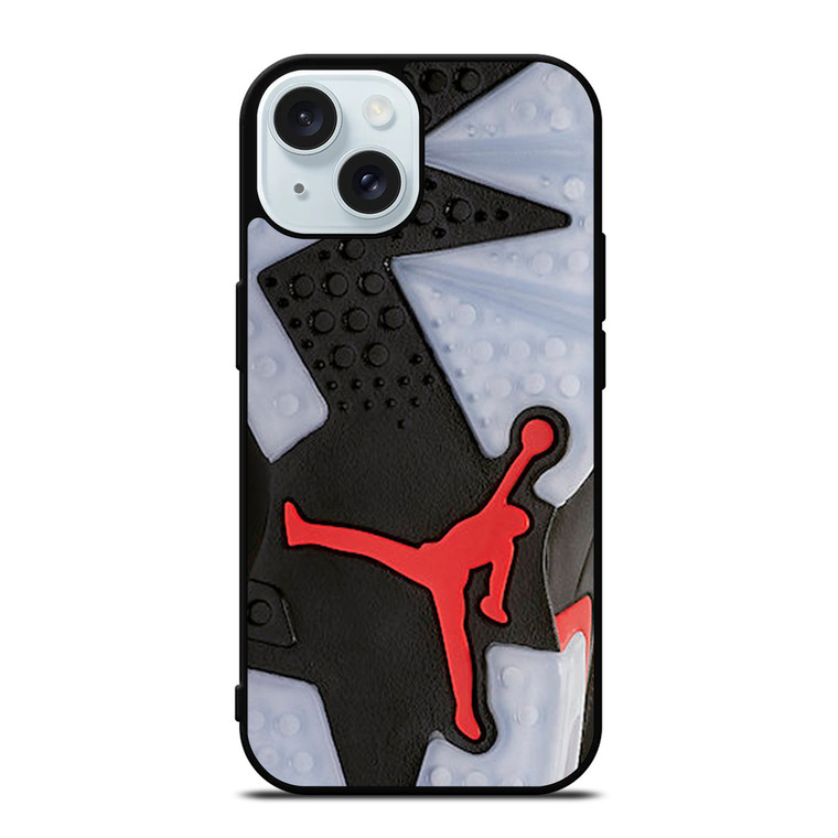 Air Jordan Black Red Sole iPhone 15  Case Cover