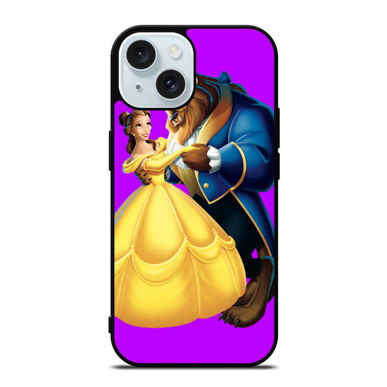 BEAUTY AND THE BEAST ROMANCE DANCING CARTOON iPhone 15  Case Cover